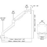 Arozzi Alzare Neo Pro, Monitorhalterung weiß