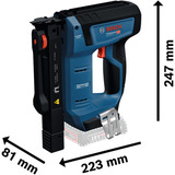 Bosch Professional Akku-Holzklammerer GTH 18V-14 Professional solo, 18Volt, Elektrotacker blau/schwarz, ohne Akku und Ladegerät