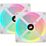 Corsair iCUE LINK QX140 RGB 140-mm-PWM-Lüfter, Gehäuselüfter weiß, Starter-Kit