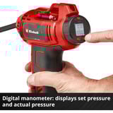 EINHELL Power X-Change Akku-Autokompressor CE-CC 18 Li-Solo, 18Volt rot/schwarz, ohne Akku und Ladegerät