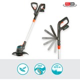 GARDENA Akku-Rasentrimmer ComfortCut 23/18V P4A, Ready-To-Use Set grau/orange, Li-Ion Akku 2,5Ah P4A, POWER FOR ALL ALLIANCE