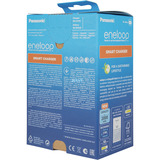 Panasonic Ladegerät eneloop Universal Smart Charger Set weiß, inkl. 4 eneloop Akkus AA