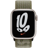 Apple Nike Sport Loop, Uhrenarmband olivgrün/grau, 45 mm