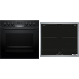 Bosch HND617LS67 Serie 6, Herdset schwarz/edelstahl