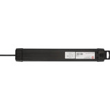 Brennenstuhl Premium-Line Steckdosenleiste 6-fach, 2x USB schwarz, 3 Meter Kabel, USB-A, USB-C, mit Sicherheitsschalter