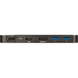 DeLOCK USB Type-C 3.2 Dockingstation  schwarz, 4K HDMI + DP, VGA, USB Hub und PD 3.0