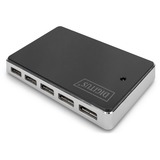 Digitus 10-Port USB 2.0 Hub, USB-Hub schwarz/silber, aktiv