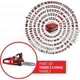 EINHELL Power X-Change Akku-Kettensäge FORTEXXA 18/30 rot/schwarz, ohne Akku und Ladegerät