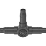 GARDENA Micro-Drip-System T-Stück 4,6mm (3/16"), Verbindung dunkelgrau, 10 Stück, Modell 2023