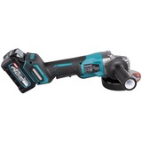 Makita Akku-Winkelschleifer GA016GM201 XGT, 40Volt blau/schwarz, 2x Li-Ion XGT Akku 4,0Ah, MAKPAC Gr.4