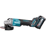 Makita Akku-Winkelschleifer GA016GM201 XGT, 40Volt blau/schwarz, 2x Li-Ion XGT Akku 4,0Ah, MAKPAC Gr.4