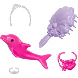 Mattel Barbie Malibu Meerjungfrau-Puppe mit Farbwechseleffekt, Delfin und Accessoires 