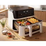 Medion Life P25 XXL Flex M Heißluftfritteuse MD100057 schwarz/weiß