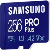 SAMSUNG PRO Plus 256 GB SDXC (2023), Speicherkarte UHS-I U3, Class 10, V30, inkl. USB-Adapter