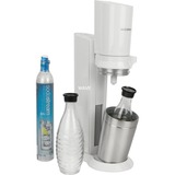 SodaStream CRYSTAL 2.0 Megapack, Wassersprudler weiß, inkl. 2 Glaskaraffen + 1 CO₂-Zylinder