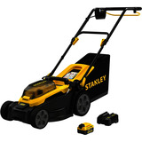 Stanley V20 Akku-Rasenmäher 18Volt schwarz/gelb, 1x 4,0 Ah-Lithium-Ionen-Akku, Ladegerät