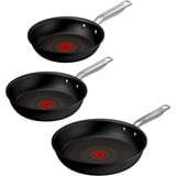 Tefal Pfannen-Set Experience Aluminium, 3-teilig schwarz, Ø 28cm, Ø 24cm, Ø 20cm
