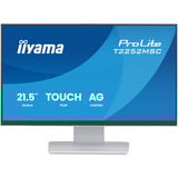 iiyama ProLite T2252MSC-W2AG, LED-Monitor 54.6 cm (21.5 Zoll), weiß (matt), FHD, IPS, Touchscreen, HDMI, DP, USB-Hub, 100Hz Panel