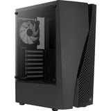 Aerocool Wave-G-BK-v3, Tower-Gehäuse schwarz, Gehärtetes Glas