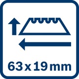 Bosch Ersatzklingen für Universalmesser Professional, 50 Stück, Ersatzmesser Trapezklingen 63 x 19mm