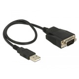 DeLOCK USB 2.0 Adapter, USB-A Stecker > Seriell RS-232 Stecker schwarz, 35cm, ESD Überspannungsschutz