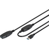 Digitus Aktives USB 3.2 Gen 1 Verlängerungskabel, 20 Meter schwarz, Repeater Kabel