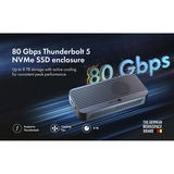 ICY BOX IB-1980M-80G M.2 NVMe SSD Gehäuse, Laufwerksgehäuse schwarz, mit integriertem Lüfter