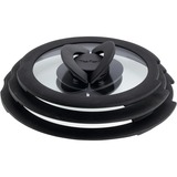 Tefal Glasdeckel-Set Ingenio, 3-teilig schwarz/transparent, Ø 20cm, Ø 18cm, Ø 16cm