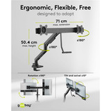 goobay Doppel-Monitorhalterung Office schwarz
