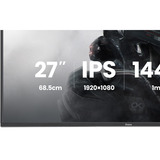 iiyama G-Master GB2741HSU-B1, Gaming-Monitor 68.6 cm (27 Zoll), schwarz (matt), FullHD, IPS, HDMI, DP, Free-Sync, USB-Hub, Höhenverstellung, 144Hz Panel
