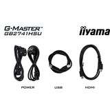 iiyama G-Master GB2741HSU-B1, Gaming-Monitor 68.6 cm (27 Zoll), schwarz (matt), FullHD, IPS, HDMI, DP, Free-Sync, USB-Hub, Höhenverstellung, 144Hz Panel