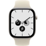 Apple Watch Series 12, Smartwatch weiß, Keramik, 46 mm, Sportarmband Sand S/M, Cellular