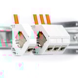 Digitus Keystone-Gehäuse für Hutschienen Montage, IP20 weiß, für 1x Keystone Modul