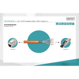 Digitus Professional Cat.7 S/FTP Verlegekabel simplex, Cca orange, 100 Meter Rolle
