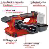 EINHELL Professional Akku-Bandschleifer TP-BS 18/457 Li BL - Solo, 18Volt rot/schwarz, ohne Akku und Ladegerät