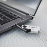 Intenso Office Line 128 GB, USB-Stick silber/schwarz, USB-A 3.2