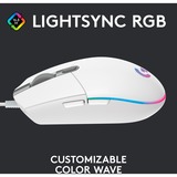 Logitech Gaming G203 LIGHTSYNC, Gaming-Maus weiß