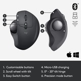 Logitech MX ERGO, Trackball schwarz