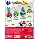 Mattel MEGA Pokémon Pflanze-Typ Trainerteam Bauspielzeug-Set mit 4 Actionfiguren, Konstruktionsspielzeug 118 Teile