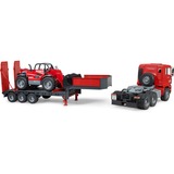 bruder MAN TGA Tieflader mit Manitou Teleskoplader MLT 633, Modellfahrzeug 