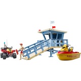 bruder bworld Life Guard Station mit Quad und Personal Water Craft, Spielfigur 