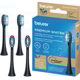 Beurer SC Bürstenköpfe Premium Whiten Green Planet, Aufsteckbürste schwarz, 4er Pack