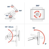 Ergotron LX Monitor Arm, Monitorhalterung weiß