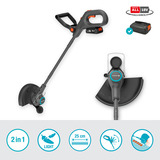 GARDENA Akku-Rasentrimmer EasyTrim 25/18V P4A grau/türkis, Li-Ion Akku 2,0Ah, POWER FOR ALL ALLIANCE