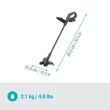 GARDENA Akku-Rasentrimmer EasyTrim 25/18V P4A grau/türkis, Li-Ion Akku 2,0Ah, POWER FOR ALL ALLIANCE