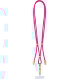 Intenso Handykette und Lade-/Datenkabel Cell Phone Charging Lanyard neon-pink, 1,65 Meter, USB-C, PD3.0 / QC4.0, Nylon