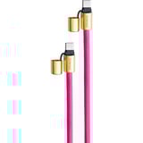 Intenso Handykette und Lade-/Datenkabel Cell Phone Charging Lanyard neon-pink, 1,65 Meter, USB-C, PD3.0 / QC4.0, Nylon