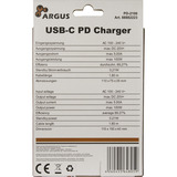 Inter-Tech Ladegerät Argus PD-2100, USB-C Charger schwarz, 1,80m Kabel, PD 3.0, 100 Watt
