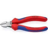 KNIPEX Seitenschneider 70 02 140, Schneid-Zange rot/blau, Länge 140mm