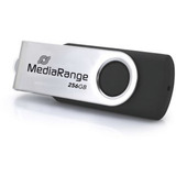 MediaRange USB Type-C 256 GB, USB-Stick schwarz/silber, USB 3.2 Gen 1 Type-C
